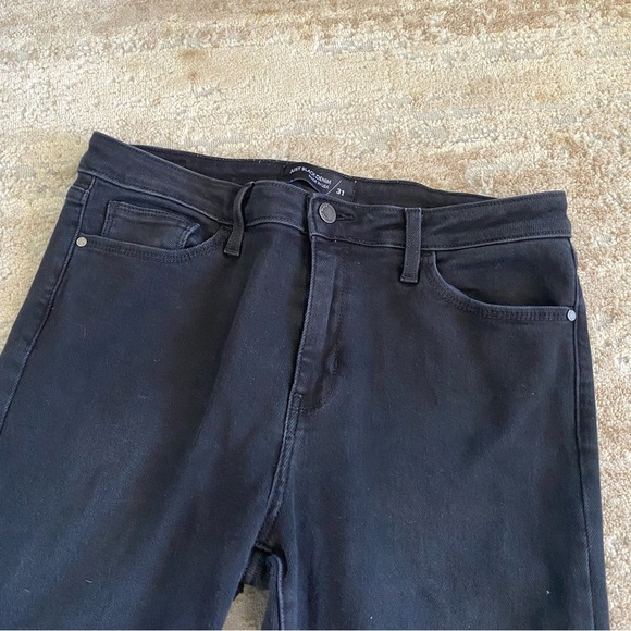 Just Black Denim Skinny Distressed Raw Hem Black Jeans Pants High Rise: 31 - Picture 4 of 12